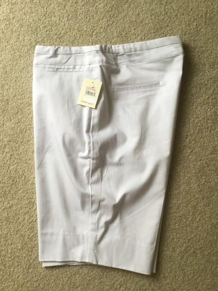 Pantalones Cortos Jennifer & Grace Mujer Talla 10 Blancos Informales Sin Bolsillo Foto 3 de 4