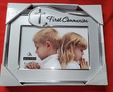 Malden Confirmation 4 x 6 Picture Frame Metal  Glass Commemorate Religious NEW