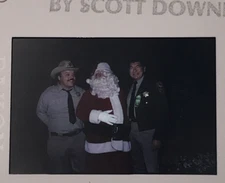 1980 Claude Akins, Mills Watson & Santa Celebrity Photo Transparency Slide 35mm