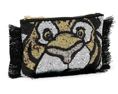 Disney Store Aladdin Rajah Bolso sin asas Lentejuelas Cremallera Cartera Jazmín Tigre Cara Gato - Imagen 3 de 3