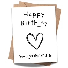 Funny Birthday Card for Her Dirty Card for Wife or Girlfriend, Humorous Greeting