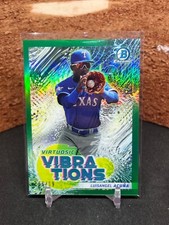 2022 Bowman - Virtuosic Vibrations Green Refractor #VV-19 Luisangel Acuna /99...