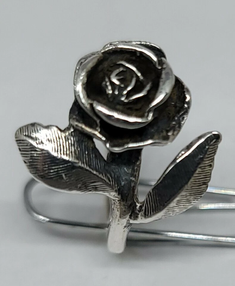 RETIRED James Avery Sterling Silver Vintage Large Rose Ring A57