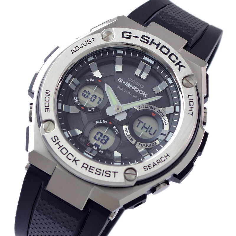カシオ CASIO G-SHOCK GST-W110 時計　ジャンク CASIO G-Shock GST-W110-1AJF G-Steel Solar Atomic Radio Stainless