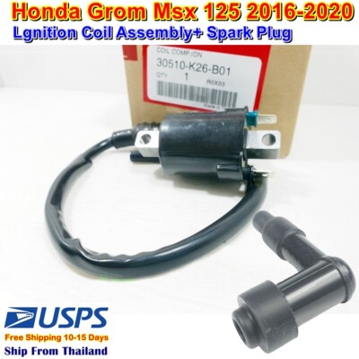 L16 Ignition Coil Assembly + SPARK PLUG CAP BOOT For Honda Grom Msx 125 2016-20