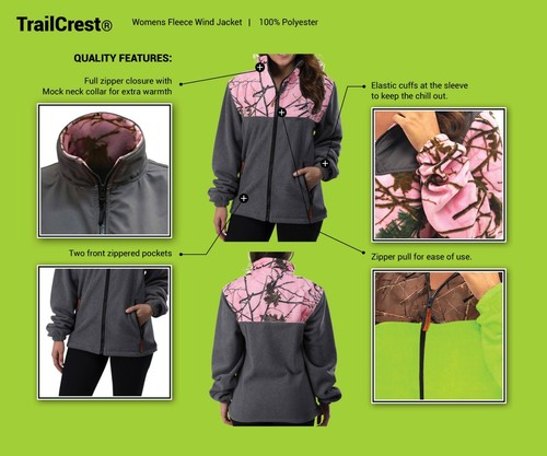Women’s Classic Fit Polar Soft fleece Long Sleeve Full Zip Jacket Coat w/ Pocket - 第 25/32 張圖片