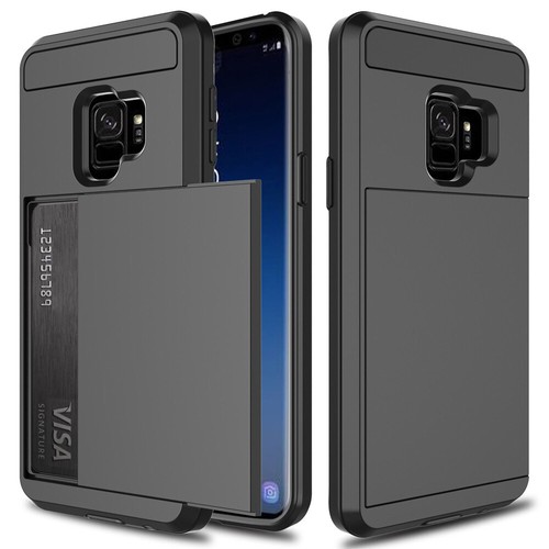 For Samsung Phone Case Slide Card Slot Wallet Heavy Duty Shockproof Armor Cover - Picture 2 of 22