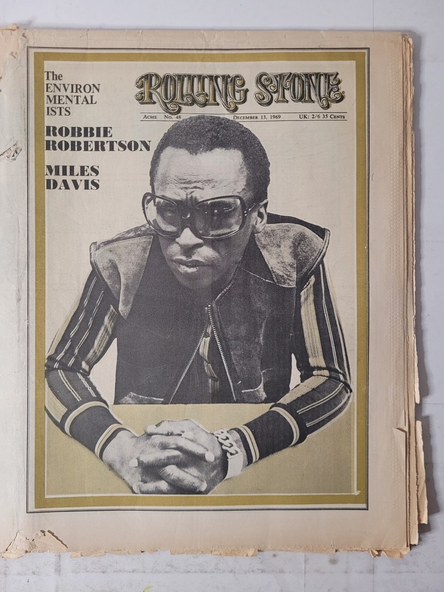 ROLLING STONE #48 (Dec 13, 1969) MILES DAVIS + MICK JAGGER (Flat