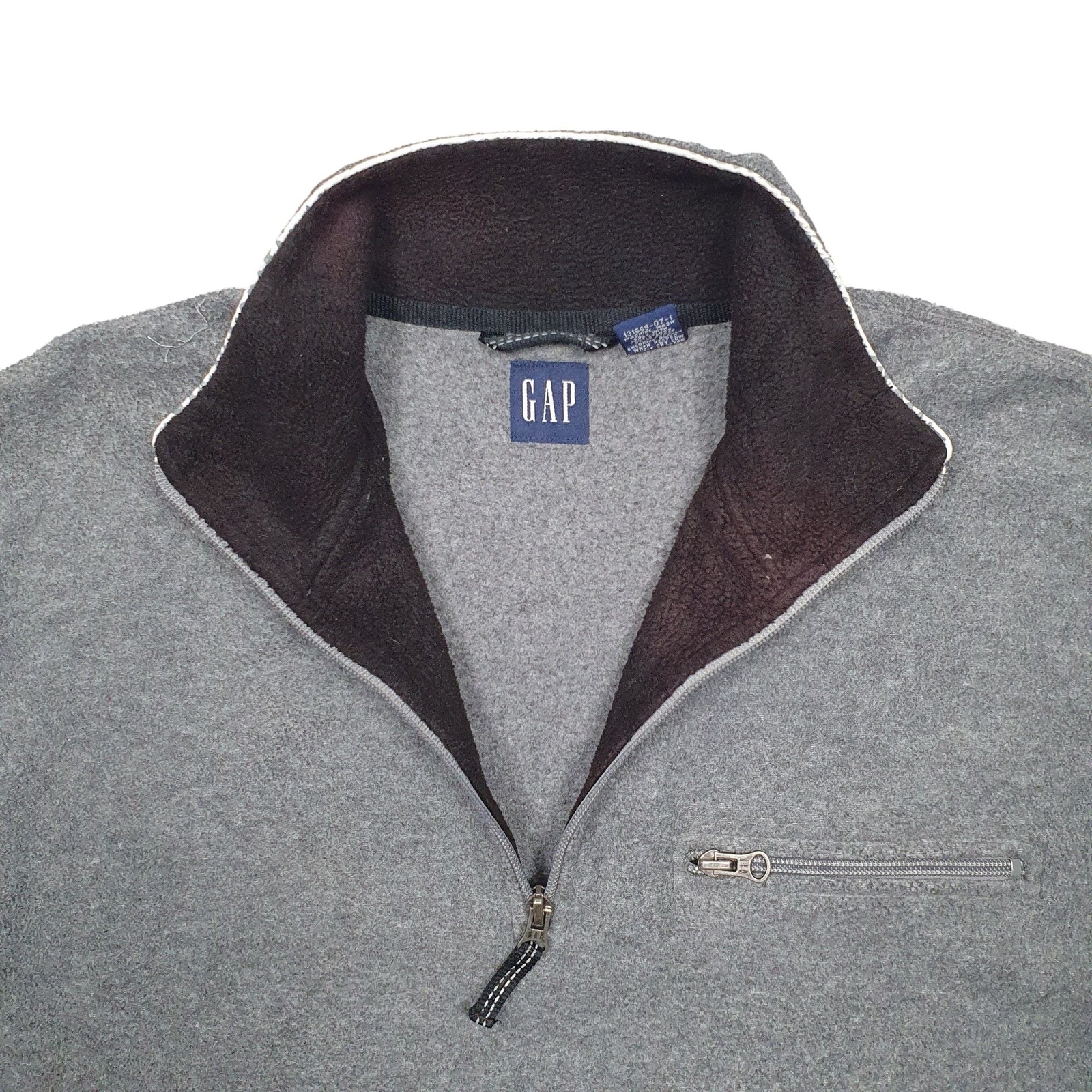 GAP 1/4 Quarter Zip Polyester Fleece Jumper Mens M image 2
