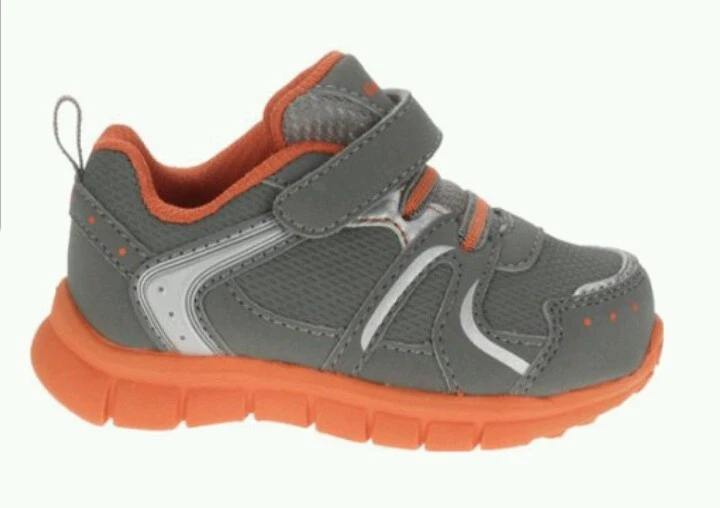 Zapatillas/zapatos deportivos ligeros anaranjados para correr para niños pequeños: 4-11 Foto 3 de 4