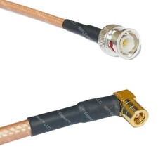 RG400 BNC MALE to SMB FEMALE ANGLE RF Cable FAST-SHIP LOT