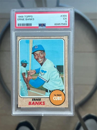 1968 Topps #355 Ernie BANKS PSA 5 - EX Baseball Card - Gorgeous