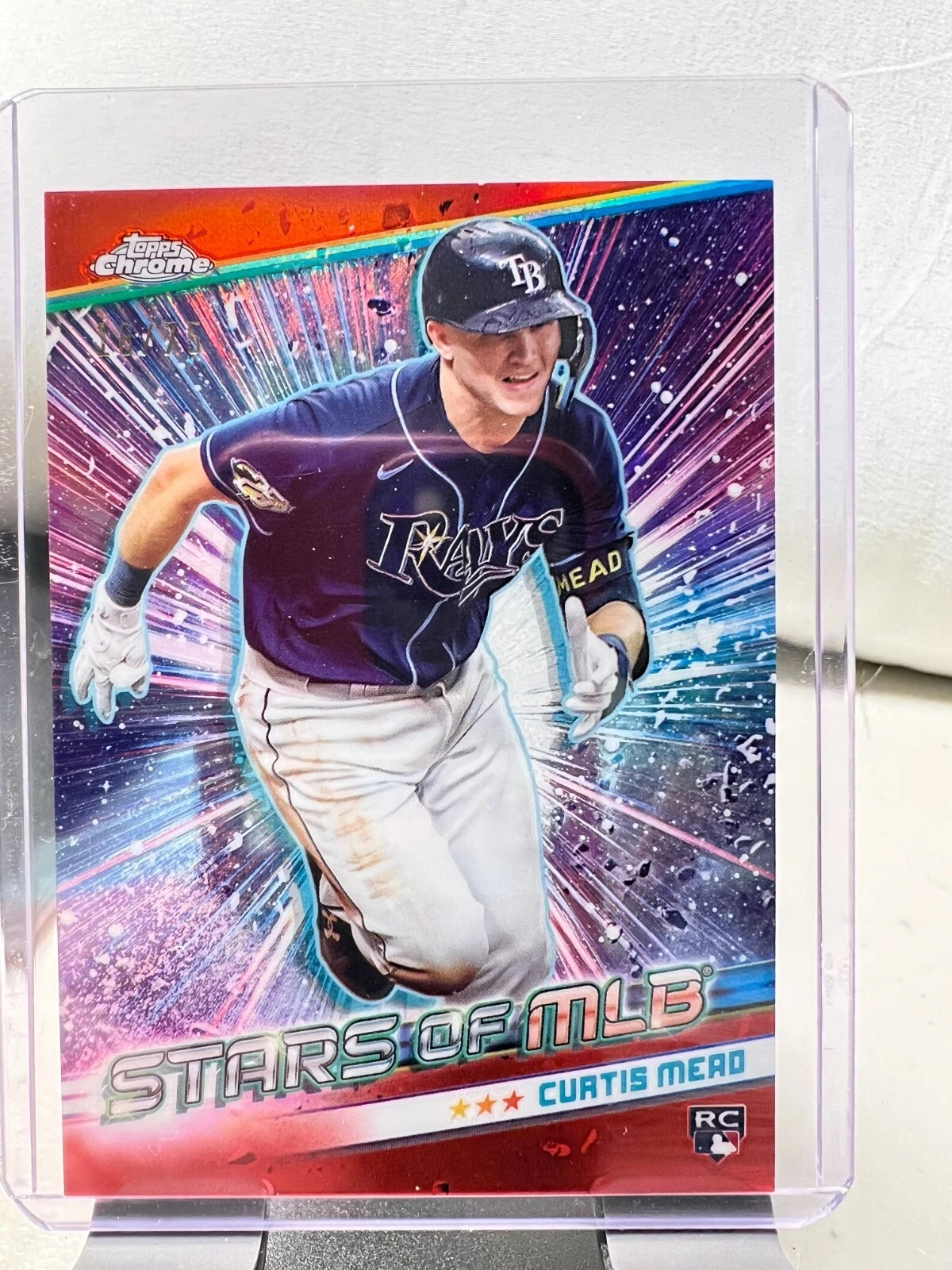 2024 Topps Chrome Update Curtis Mead Stars of MLB Red Refractor #CSMLB-72 XX/75