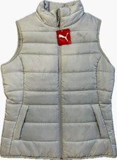 PUMA WOMEN'S LIGHT GREY FULL-ZIP VEST Sz L, 592405-39
