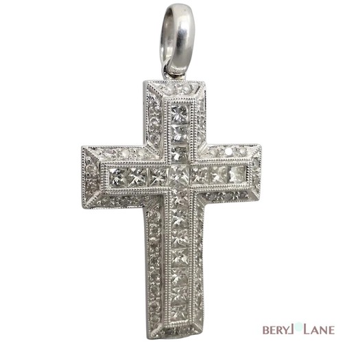 Modern 18ct WHITE GOLD Princess 