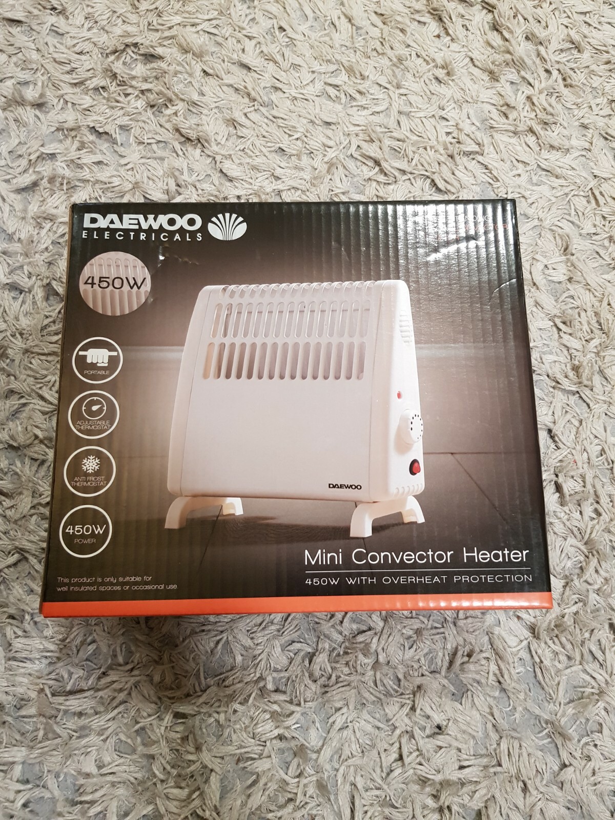 Daewoo 450w Frost Watcher Compact Electric Mini Convector Heater for sale  online | eBay