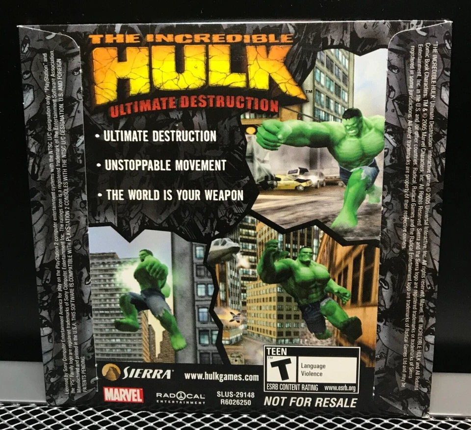 The Incredible Hulk Ultimate Destruction PS2 Demo Disc NOT FOR RESALE New Sealed - Image 3 of 4