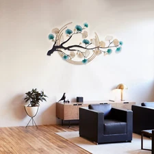 Modern Luxury Metal Wall Nature Art 3D Ginkgo Tree Leaf Metal Wall Decoration