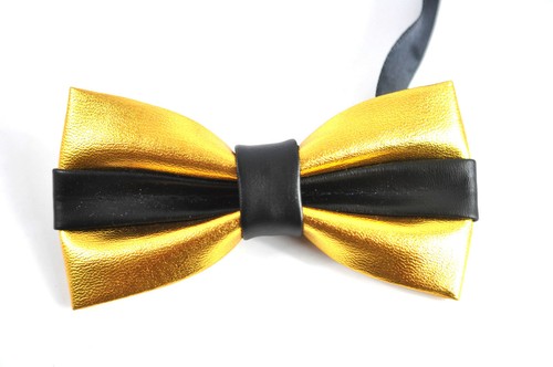 New Mens PVC Faux Leather Shining Bow Tie Bowties Wedding Party over 10 Colors - Picture 10 of 37