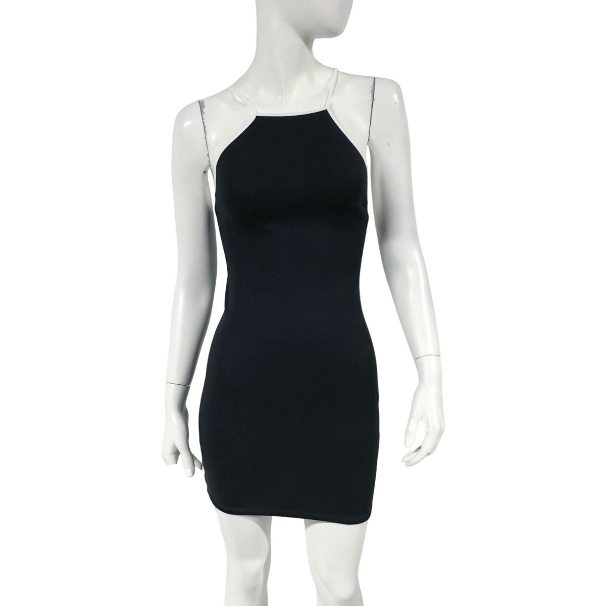 NWT Zara Piped Asymmetric Tank Mini Dress Y2K Bodycon Fitted Womens Size S Small NWT Zara Piped Asymmetric Tank Mini Dress Y2K Bodycon Fitted Womens Size S Small
