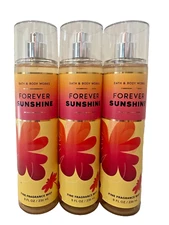 Bath & Body Works LOT of 3 Bottles Forever Sunshine Fragrance Mist Spray 8 oz