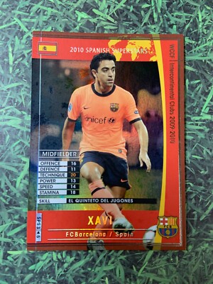 Panini WCCF 2009-10 Xavi FC Barcelona Refractor soccer card Spain Rare
