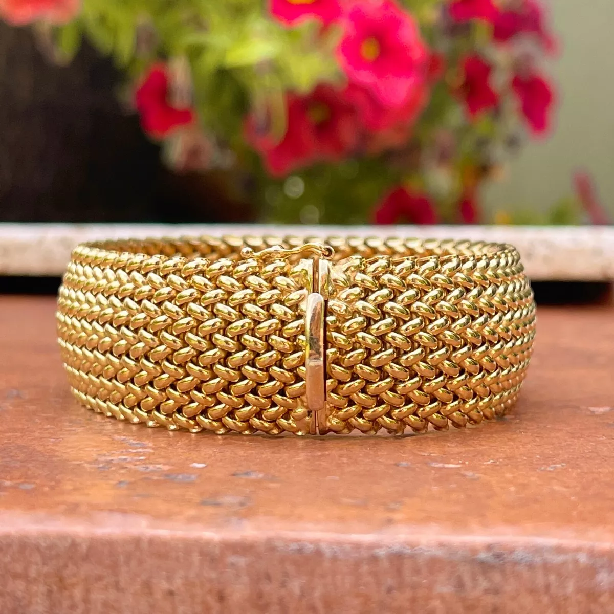 A. Brandt + Son Vintage Large 14kt Yellow Gold Ball Bracelet