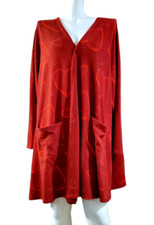 LuLaRoe Red Front Open Stretch Cover-Up - Size 2XL