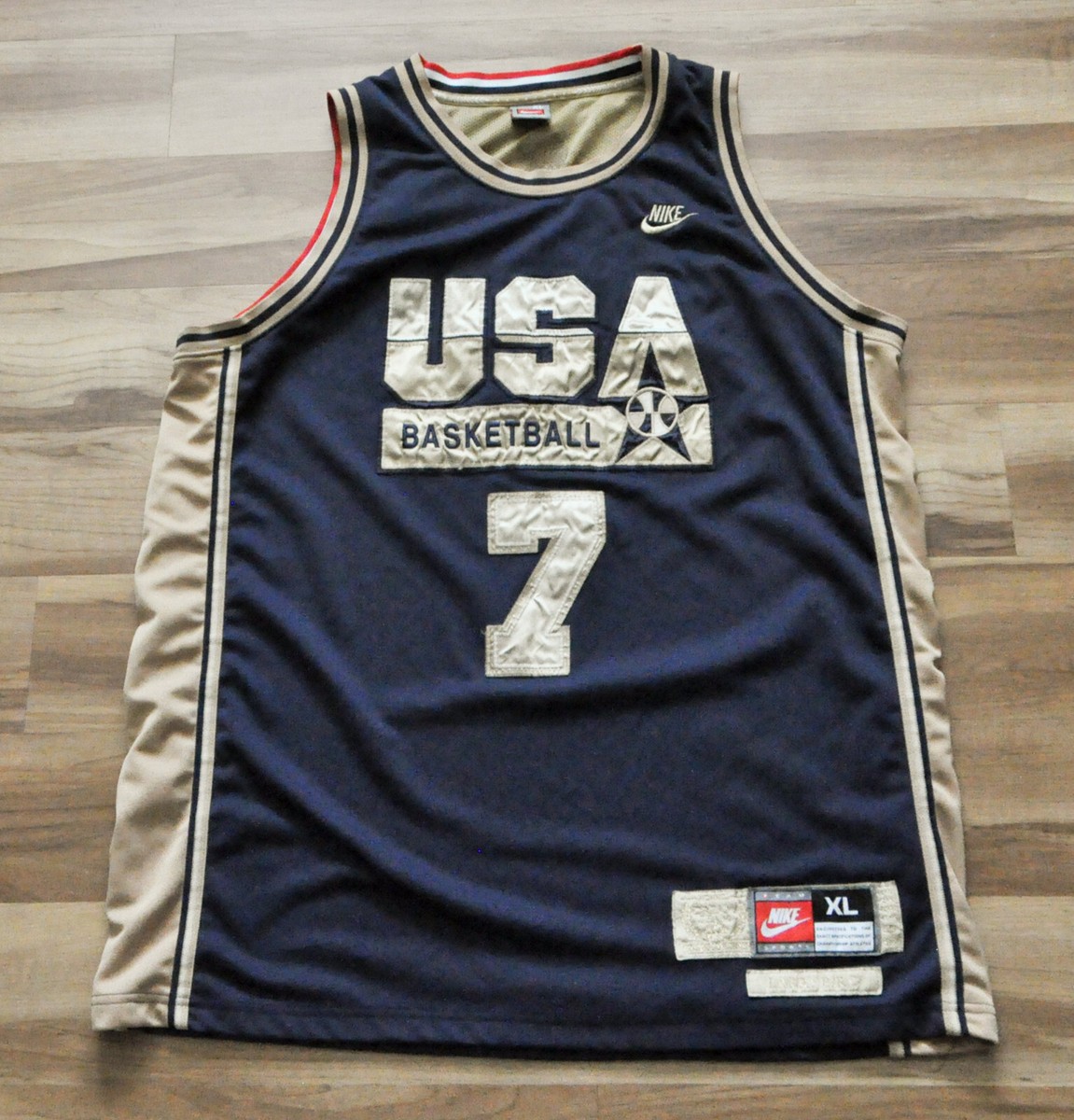 Larry Bird #7 1992 Dream Team Nike Jersey USA Olympics Authentic