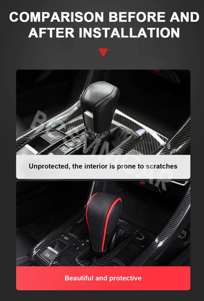 Accesorio Palanca de cambios Coche Perilla de cambio Cubierta Palanca de cambios Protector Accesorios interiores Foto 4 de 4