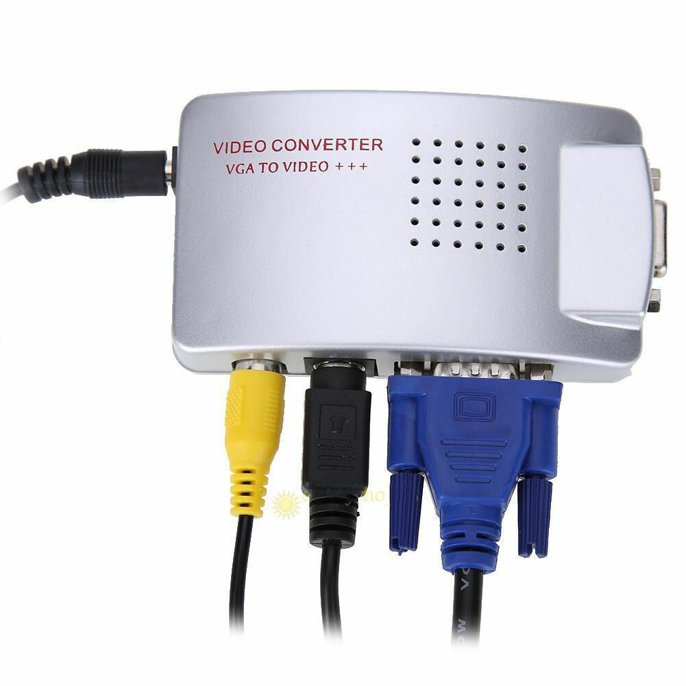 AV RCA Composite S-video Input To VGA Output Monitor Converter