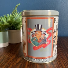 Vintage Mr Planters Salted Peanuts Tin Can- Limited Edition Top Hats Container