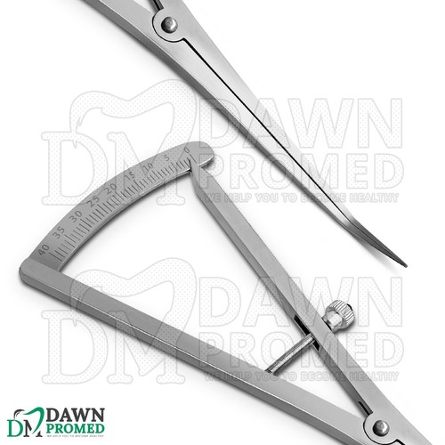 Pinza Castroviejo en ángulo 6" de largo mapeo óseo escala 0-40 mm oftalmología Int - Imagen 9 de 9