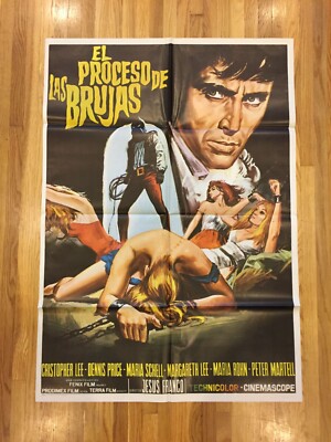 The Bloody Judge 1970 Original Spanish Movie Poster Jess Franco Christopher Lee