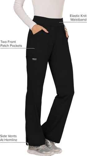 Workwear Revolution Pull-On Cargo Scrub Pants for Women, Soft Medium, Black - Picture 2 of 7