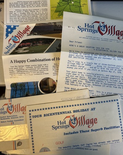Hot Springs Village Mail Adverting 1980’s Lot Misc Ephemera Arkansas
