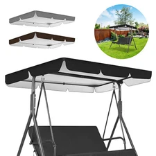 Waterproof Swing Canopy Replacement Cover w/UV Protection for 3 Seat Patio Chair
