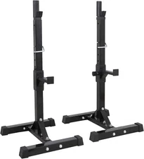 2PCS Squat Rack Adjustable 40"-66" Dumbbell Barbell Rack Bench Stand Max 550Lbs 