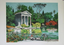 Denis Paul NOYER - Original Signed Lithograph - Roman Temple