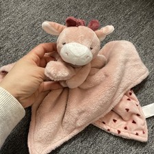 Carters Just One You Pink Giraffe Hearts Baby Lovey Security Blanket Plush