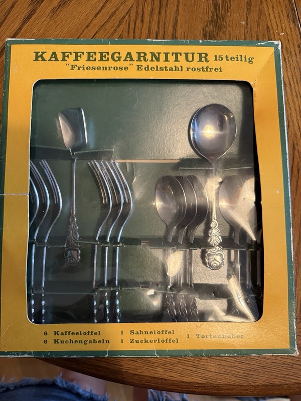 Friesenrose 15-Piece Stainless Steel Flatware Set for 6 w/ Serving Pieces