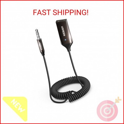 UGREEN Aux to Bluetooth 6.0 Adapter 3.5mm Bluetooth Receiver for Car USB 2.0 to
