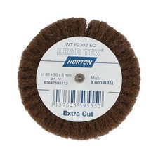 10 X NORTON Disque Abrasif Avec Tige 80x50x6 F2302 Gros/Extra Fin