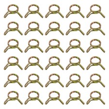 30 Pcs 8mm ID Double Wire Spring Hose Clamp 65Mn Spring Steel Spring Clips
