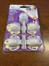 Dreambaby adhesive MAG LOCK 4 locks 1 key hidden from baby cabinets