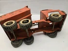 1960-70s? Mighty Tonka Diesel Dump Truck Vintage Pressed Steel Toy Orange