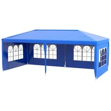 Large Commercial Outdoor Party Tent with 4 Detachable Side Walls（9.6x19.1x8.2）