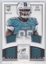 2013 National Treasures Rookie NFL Gear Materials Quad 84/99 Dion Jordan #7 5x8