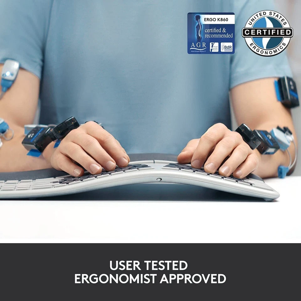 Logitech ERGO K860 Bluetooth Wireless Split Ergonomic Keyboard - Image 4 of 4