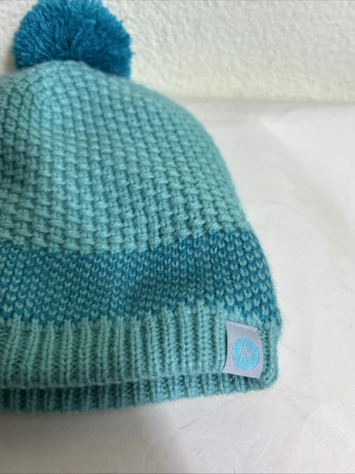 Gorro Merrell Pom Pom verde azulado acrílico poliéster talla única Foto 3 de 4